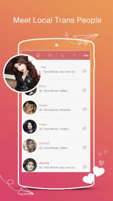 Tser Transgender Dating Chat android App screenshot 1